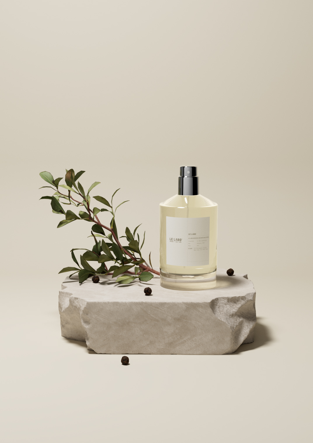 Le Labo CGI perfume still life